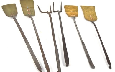 Early Brass & Wrought Steel Spatulas & Toasting Forks