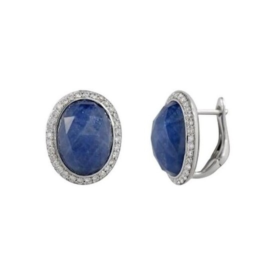 Earrings White Gold 18 K (Matching Ring Available)