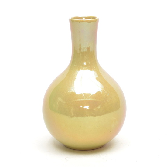 Earthenware vase with sea-green lustre glaze (Model 4, colour-code C),...