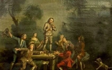 École Du Nord Europe du XVIII siècle - les joueurs de cartes
