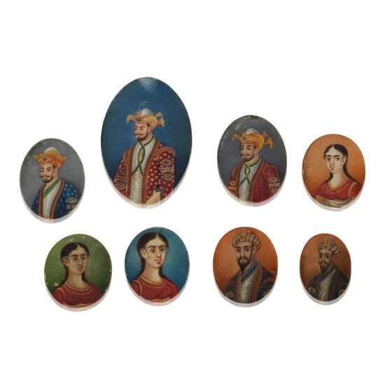 Eight Indian Portrait Miniatures
