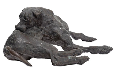 Elizabeth Ann Trott, Bermudan late 20th century - Bad Case of Summer Blues (Dog), 1991; bronze, initialed, dated and numbered 'EAT '91 A/P, H10 x L24 x D16 cm Provenance: purchased from the Artist, May 1994, The Geoffrey and Fay Elliot Collection...