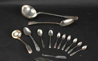 English 19th C. Sterling Silver Stuffing Spoon