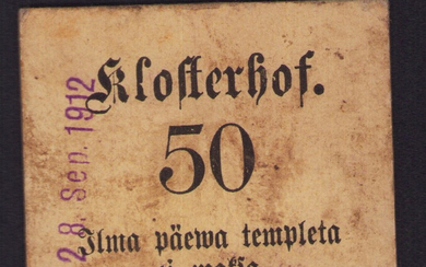 Estonia, Russia - Klosterhof (Kloostri) Mansion 50, local note