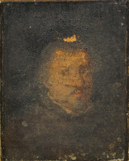 European School, 18th century- Portrait of a man, head study turned to the right; oil on canvas, 19 x 15 cm (unframed) Provenance: The estate of the late designer, Anthony Powell.