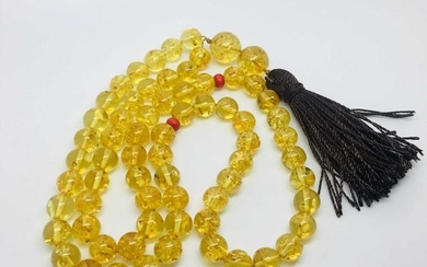 Extraordinary Amber Mala made from Round Amber beads
