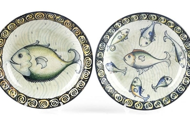 FABRIANESE MANUFACTURE - Two plates with fish
