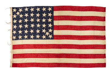 [FLAGS]. 42/44 star American flag. Ca 1889-1896.