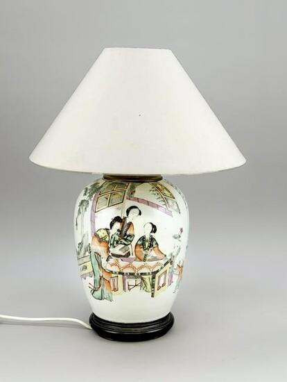 Famille rose vase mounted as a