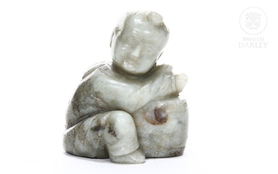 Figura de jade tallado, "Niño".