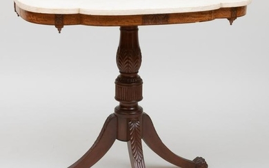 Fine Federal Carved Mahogany and Satinwood Console