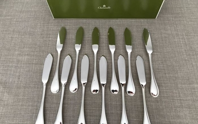 Fish knives (12) - Silver plated