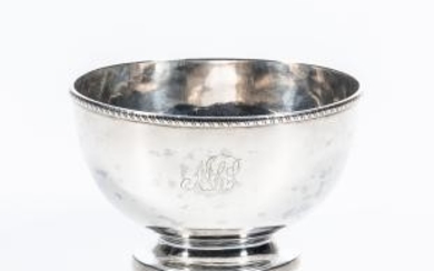 Footed Coin Silver Bowl