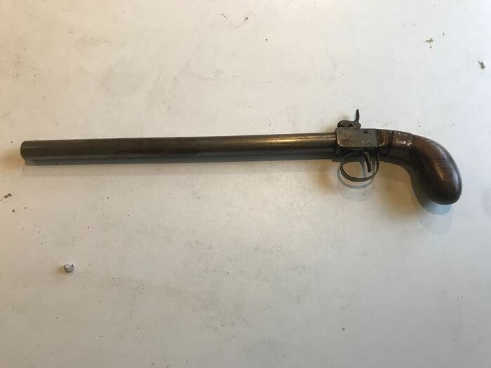 France - 19th century - pistolet de duel - silex - Percussion - Pistol