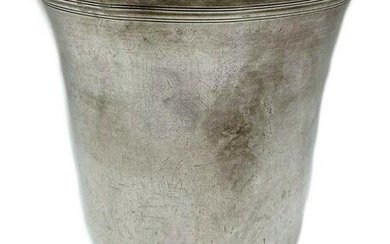 French Sterling Silver Christening Cup or Beaker
