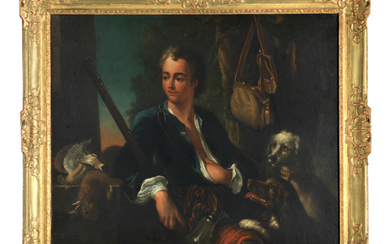 French school circa 1720 Hunter surrounded by his...
