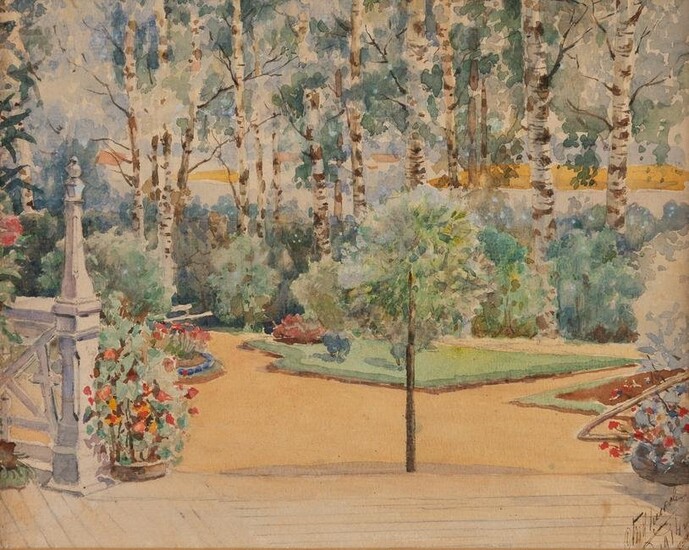 GARDEN WITH TREE
