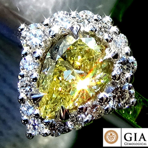 GIA - 18 kt. - Ring Diamond - Diamond