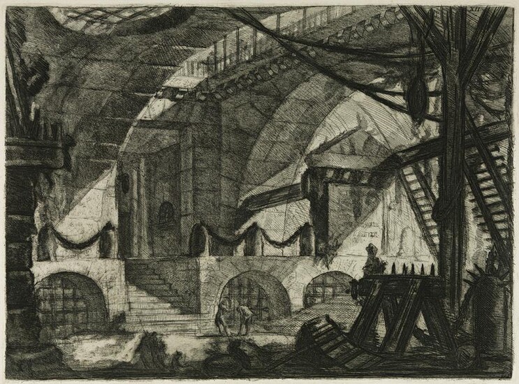 GIOVANNI B. PIRANESI Two etchings with engraving