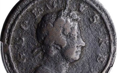 GREAT BRITAIN. 1/2 Penny, 1717. London Mint. George I. PCGS Genuine--Corrosion Removed, Fine Details.