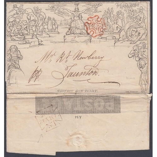 GREAT BRITAIN POSTAL HISTORY : 1840 Muready 1d letter sheet ...
