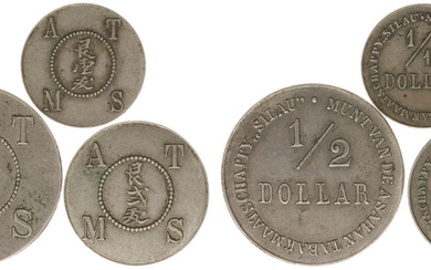 German silver ½, 1/5 & 1/10 Dollar 1901 - c...