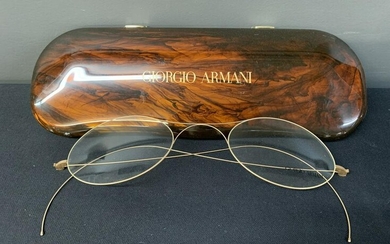 Giorgio Armani 1980s Extra Large Eyeglasses, Case