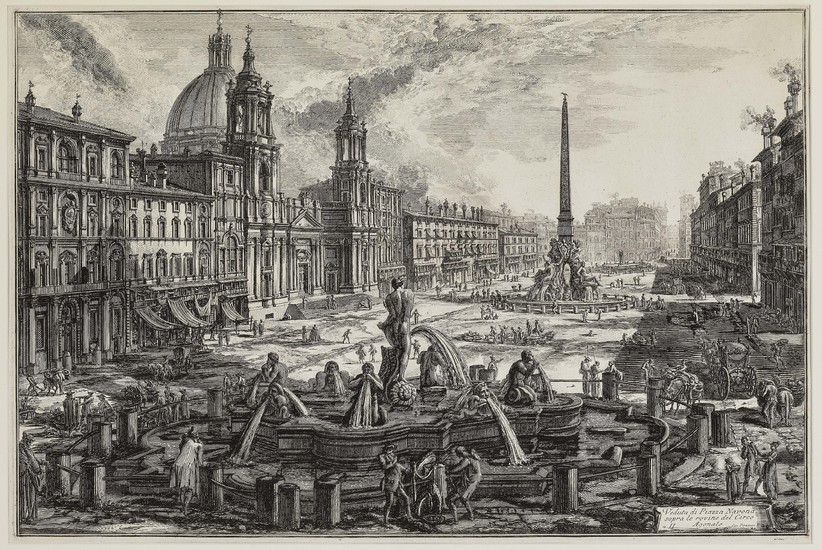Giovanni Battista Piranesi - Veduta di Piazza Navona sopra le rovine del Circo Agonale