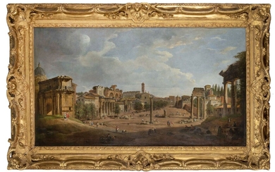Giovanni Paolo PANINI (Piacenza 1691 - Rome 1765) Vue du Forum romain prise du Capitole...