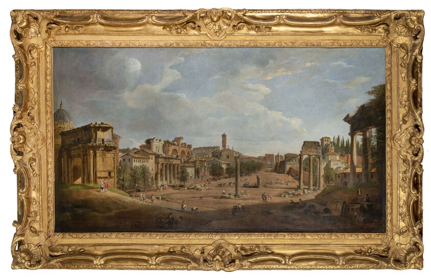 Giovanni Paolo PANINI (Piacenza 1691 - Rome 1765) Vue du Forum romain prise du Capitole...