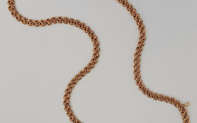 Gold necklace, made of 14k gold. 44cm length. Weight:...