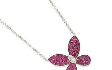 Graff: Ruby and Diamond Butterfly Pendant
