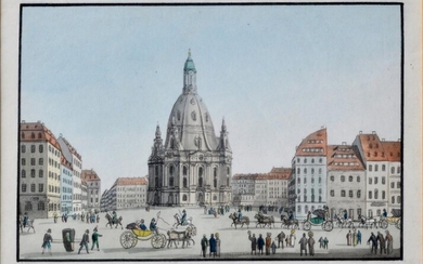 Graphic `` Frauenkirche in Dresden ''