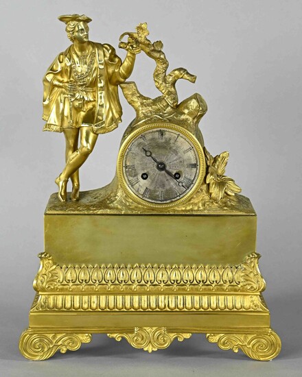 Great figural mantel clock, France