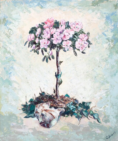 Greta Lines (20th Century), The Azalea, oil on canvas