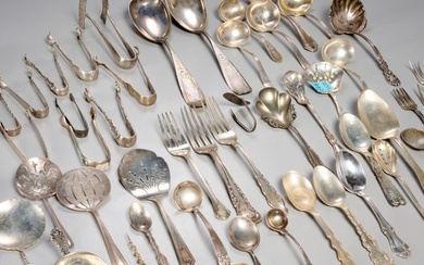 Group silver servers & utensils, incl. Whiting