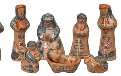 Hand Painted Ceramic Nativity Scene
