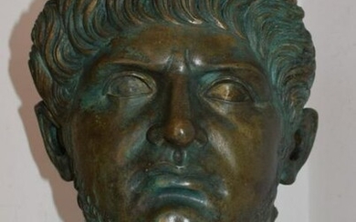Head of Nero, in bronze, 19th century