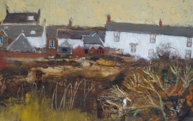 Helen Tabor (British, B.1960) "Back of the Village", oil on board, signed to lower left, artist
