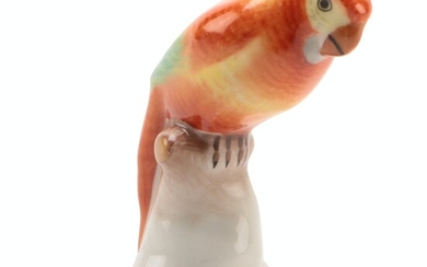 Herend Natural "Parrot" Porcelain Figurine