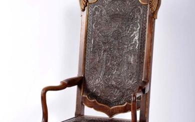 High-backrest armchair