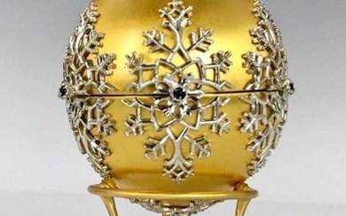 IMPERIAL JEWELED STERLING FABERGE EGG