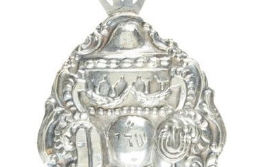 ITALIAN SILVER AMULET. Decorated on two sides with the...