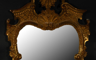 Important George III style mirror in giltwood, 18th - 19th...