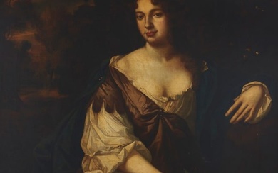 In the manner of Sir Peter Lely (1618-1680), A portrait of a seated lady, Oil on canvas laid to