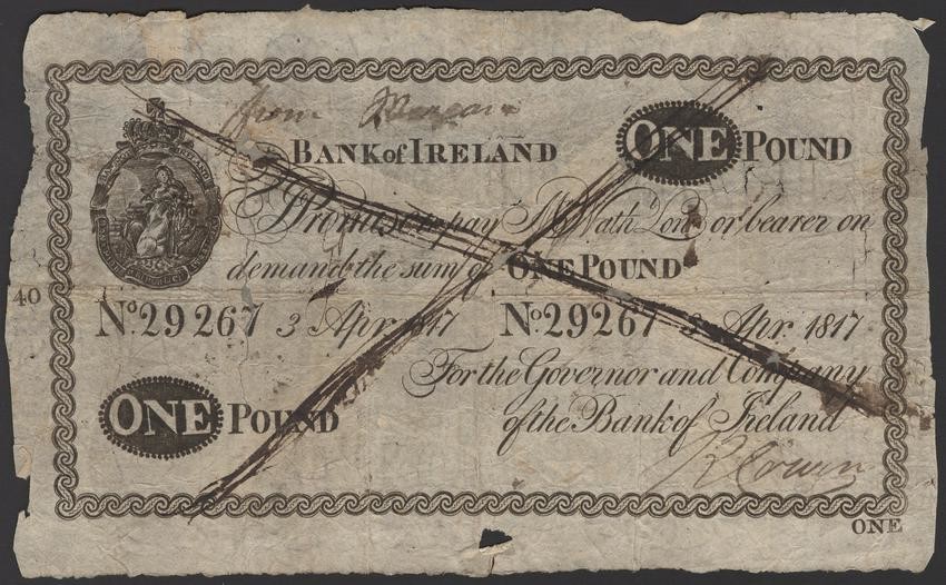 Irish Banknotes from Various Properties