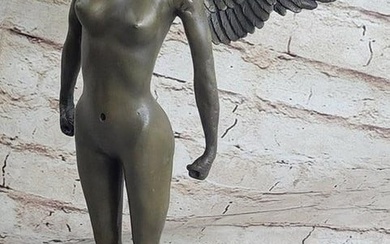 Italian Artist Aldo Vitaleh Nude Angel flying Abstract Statue