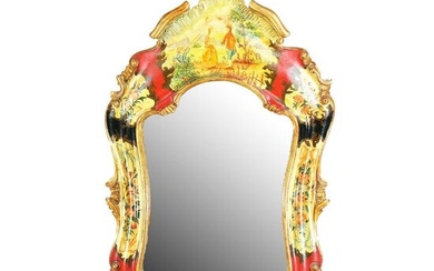 Italian Carved and Painted Mirror