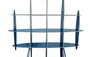 Italian Contemporary Modern Blue Standing Rack/Shelf