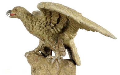 J. W. Fiske Life Size Zinc Spread Wing Eagle